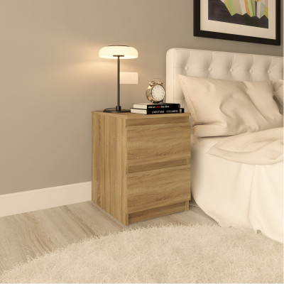 [Happy Home Furniture] DOOBIE,  Táp đầu giường  - 2 ngăn kéo ,  40cm x 48cm x 55cm ( DxRxC), THK_002