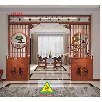 Vách ngăn phòng khách , vách ngăn phòng khách hiện đại 3VTK36 - Nội thất lắp ráp Viễn Đông Adv