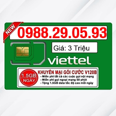 Sim Viettel số đẹp - Hàng chính hãng - 0988.29.05.93