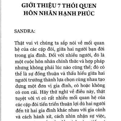 7 Thói Quen Hôn Nhân Hạnh Phúc - The 7 Habits Of Highly Effective Marriage