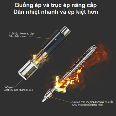 Máy ép dầu thực vật Nóng và Lạnh Thương hiệu Anh Quốc AOSIDA cao cấp WF-J118, Thân vỏ INOX - Hàng Nhập Khẩu