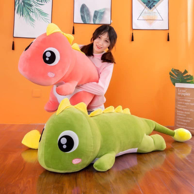 Gấu Bông Khủng Long Mắt Lồi Đuôi Tim Dễ Thương Siêu Cưng (55cm--->160cm) Gối Ôm Khủng Long Đuôi Tim Siêu Mềm Mịn, Êm Ái Hàng Cao Cấp