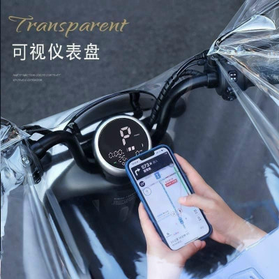 Áo mưa nửa trước trong suốt cho Mẹ và Bé,Vành đôi có thể tháo rời, vải mềm và nhanh khô