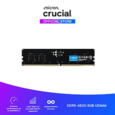Ram PC Crucial DDR5 8GB Bus 4800 – CT8G48C40U5 - Hàng chính hãng