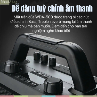 Takstar WDA-500 - Loa Di Động Không Dây UHF, Công Suất 40W, Thời Lượng Pin 20 Giờ Cho Biểu Diễn Ngoài Trời, Quảng Cáo, Giảng Dạy - Hàng chính hãng