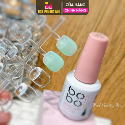 Sơn Thạch Lẻ Bobo Màu Xanh 9, Rượu Vang 28, Sơn Trơn Nước Gạo 13, Nâu Tây 20, Trắng Sữa Bóng Mướt Làm Nail, Màu Chuẩn Chai 15ml Đậm Đặc Bám Móng