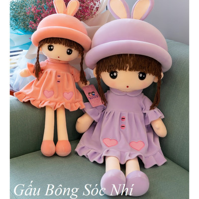 Gấu bông Búp Bê Váy Nhung Tim Hàng Cao Cấp Quà Tặng Dễ Thương Cho Bé