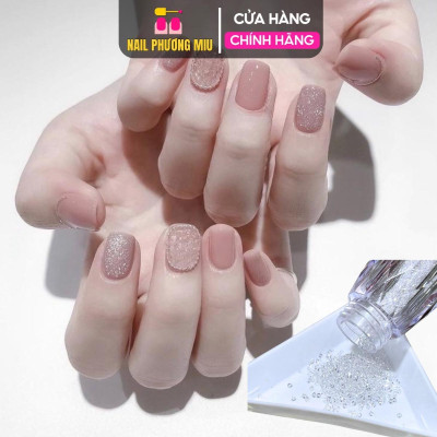 Đá Rắc Làm Nail Siêu Sáng Màu Trắng Size Nhỏ, Đá Gắn Móng Hàn Quốc Trang Trí Nail Đẹp - Nail Phương Miu