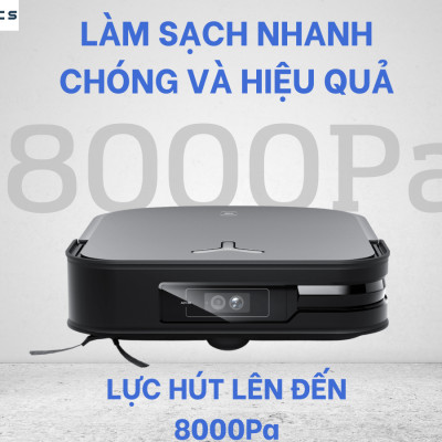 Robot Hút Bụi Lau Nhà Ecovacs X2 Omni Trợ Lý Ảo YIKO Công nghệ OZMO 2.0 Lực Hút 8000 Pa - Hàng Chính Hãng