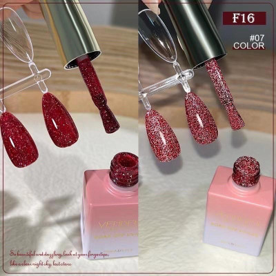 [Chai Lẻ] Sơn Nhũ Flash Siêu Sáng 15ml Làm Nail, 4 Màu Đỏ Vàng Bạc Đen, Độ Bóng Cao, Bền Màu, Dưỡng Chất Giúp Móng Khỏe