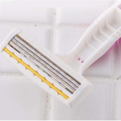 Set 03 chiếc dao cạo Kai Pretty Body, thiết kế 3 lưỡi kép tạo ra những đường cắt nhanh và hiệu quả hơn - nội địa Nhật Bản 