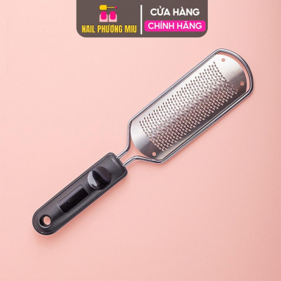 Cây Chà Gót Chân Inox Lỗ Nổi To Nhỏ Dài 27cm Bền Bén Làm Nail Tiện Lợi, Dụng Cụ Chà Gót cầm tay Loại Mới Cán Nhựa Cứng