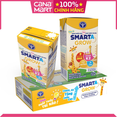 Thùng sữa nước Nutricare Smarta Grow dinh dưỡng cho trẻ thấp còi (110ml)