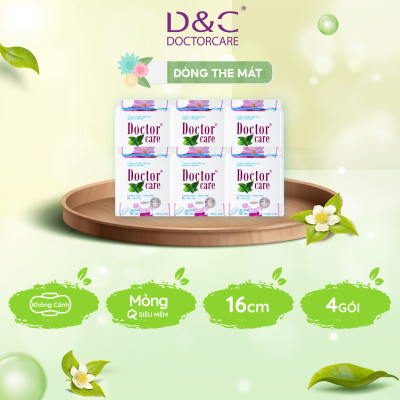 Combo 6 Băng vệ sinh hàng ngày thảo dược Doctor Care 16 cm siêu khô thoáng cả ngày dài