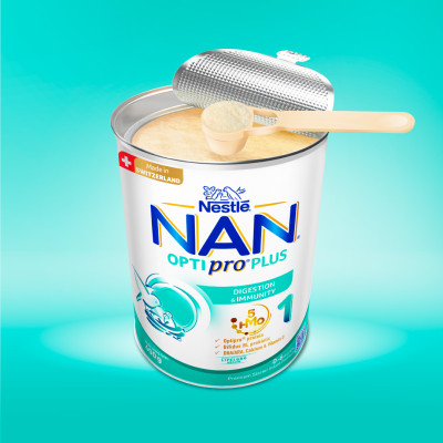 Sữa bột Nestlé NAN OPTIPRO PLUS 1 400G/lon với 5HMO Sản Xuất tại Thụy Sĩ (0 - 6 tháng)