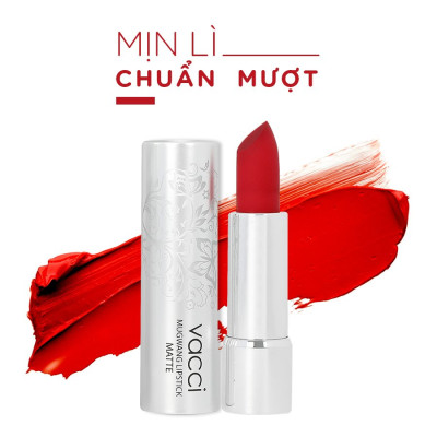 Son Lì VACCI - Lipstick Mugwang - Son Siêu Lì - Bền Màu - Không Trôi - Không Khô Môi