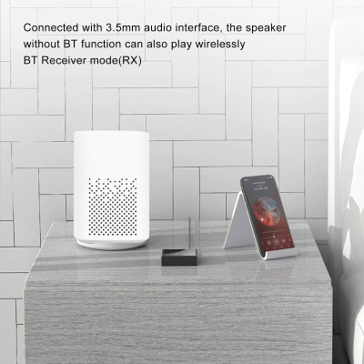 ROGTZ - Thiết bị thu phát âm thanh Bluetooth đa năng NFC M6 Bluetooth 5.0, Chế độ chuyển đổi linh hoạt, Phạm vi 10m. Màn hình LCD, Điều khiển từ xa, Tích hợp Micro, Pin Lithium-Ion 3.7V/500mAh, Hỗ trợ FM, USB, Thẻ TF - Hàng Chính Hãng