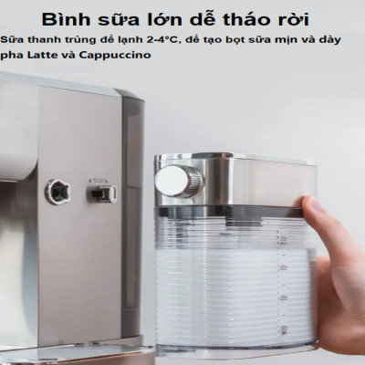 HÀNG CHÍNH HÃNG - Máy pha cà phê Espresso bán tự động, 3 trong 1 tự động pha Espresso, Latte, Cappuccino. Thương hiệu Mỹ cao cấp HiBREW - H13A