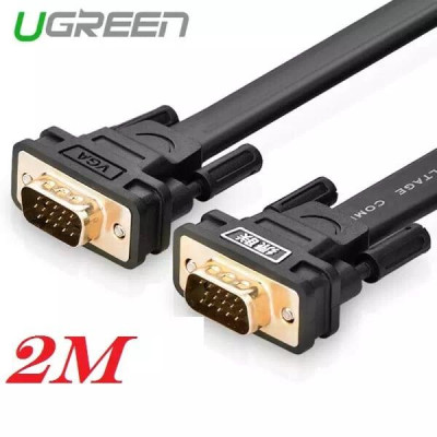 Ugreen UG11666VG105TK 2M màu Đen Cáp tín hiệu 2 đầu VGA cáp dẹt - HÀNG CHÍNH HÃNG
