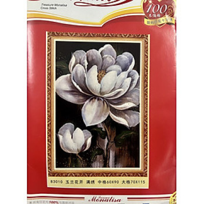 Tranh thêu kín chữ thập Hoa ngọc lan 83010, kích thước 60 x 90 cm