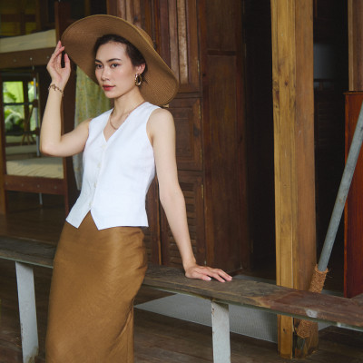 Áo Gilet Linen An Nam TOP203 thời trang thiết kế Hity