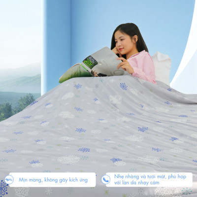 [CHĂN HÈ MÁT LẠNH] Mền lạnh I Cool Advance NIN House | Chăn mền Ice Silk fabric siêu mát lạnh cao cấp 160x210cm màu NM8031