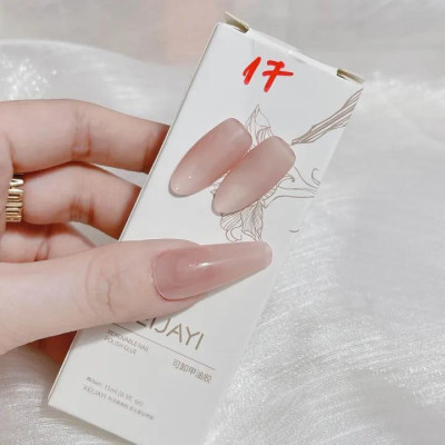 Sơn Gel Màu Thạch Hồng Nude XEIJAYI Số 17 Đậm Mướt Lót Base Làm Nail Siêu Đẹp, Lên Móng Chuẩn Màu Có Chiều Sâu Tôn Da Cần Dùng Đèn Hơ