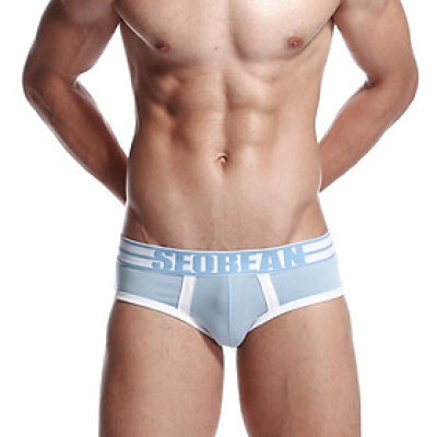 đồ lót nam Seobean 1300113 Cotton tóm tắt Thấp eo U Lồi