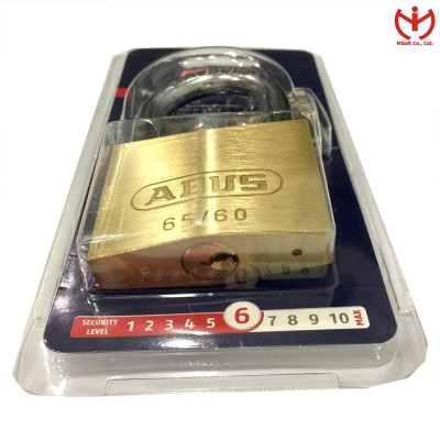Ổ khóa ABUS 65/60 thân đồng 60mm chìa răng cưa - MSOFT