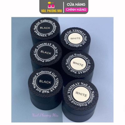 Gel Nhện Trắng Đen Vinimay 10g Làm Nail Siêu Dai Đậm Đặc, Tạo Hình Sợi Tơ Siêu Mảnh, Phối Màu Linh Hoạt Trang Trí Móng Nữ Sơn Gel mau nuoc
