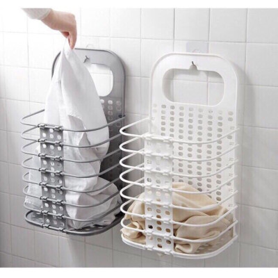 Combo 2 giỏ đựng đồ treo tường + tặng móc treo quần áo có 8 kẹp tiện lợi (giao màu ngẫu nhiên)