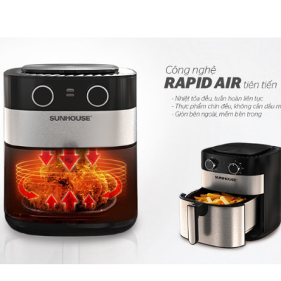  Nồi chiên không dầu Sunhouse 6 lít SHD4026- Hàng chính hãng