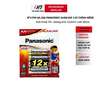 Vỉ 4 Viên Pin AA Panasonic ( Pin Tiểu ) LR6T/4B - Made In ThaiLand ( Hàng Chính Hãng )