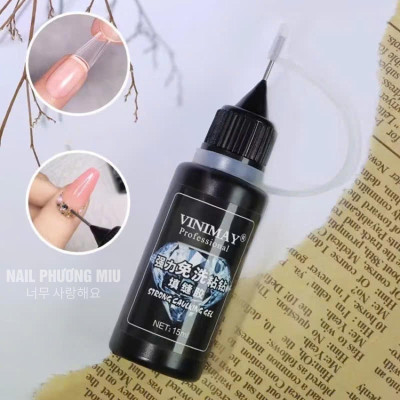 Gel Đính Đá Nail Stuck Drill Glue Gắn 8ml/hũ Đậm Đặc Nhanh Khô, chai Sơn Gel Keo Gắn Đá Móng trong suốt Siêu Chắc Độ Dính Cao - Nail Phương Miu