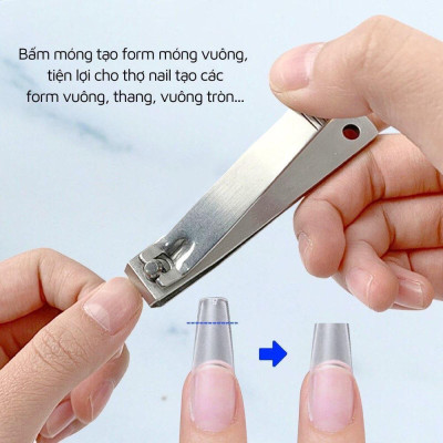 Kìm Bấm Móng Đầu Vuông To Phẳng Sắc Bén Làm Nail, Kim Loại Cao Cấp Không Gỉ, Kềm Bấm Cắt Móng Siêu Khoẻ Cho Tay Và Chân Nữ Women đồ  cắt mống cá hề