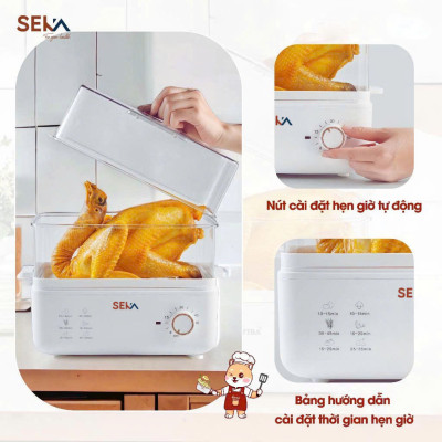 Nồi Hấp Điện Thủy Nhiệt 2 Tầng Đa Năng SEKA SK2088 - Hàng Chính Hãng