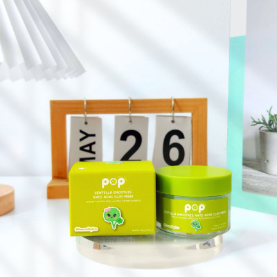 Mặt Nạ Đất Sét Rau Má Ngừa Mụn Mịn Da POP