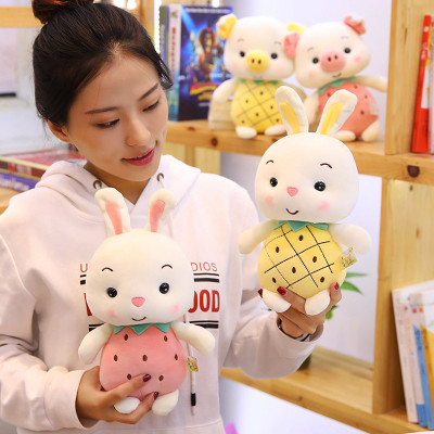 Gấu Bông Thỏ Trái Cây Siêu Mềm Mịn Siêu Đáng Yêu (25cm---->60cm) Vải Miniso 4 Chiều Mềm Mại Êm Ái, An Toàn Cho Người Sử Dụng