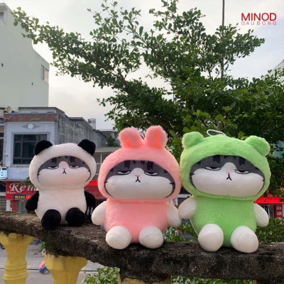 Gấu bông mèo hoàng thượng cosplay thỏ hồng, panda, ếch xanh, pikachu, stitch siêu cưng (25cm--->80cm) hàng xịn cao cấp loại 1, an toàn cho người sử dụng