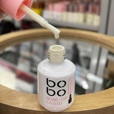Sơn Gel Trắng Sữa BOBO Milk White Cao Cấp 15ml, Làm Nail Bóng Mướt, Màu Chuẩn, Lông Cọ Sợi Tơ Cao Cấp Nail Phương Miu Nữ