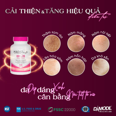 Viên uống da đẹp dáng xinh cân bằng nội tiết tố nữ EROS DAMODE lọ 60 viên