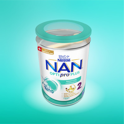 Sữa bột Nestlé NAN OPTIPRO PLUS 2 400g/lon với 5HMO Sản Xuất Tại Thụy Sĩ (6-12 tháng)