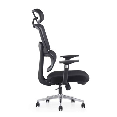 Ghế làm việc chống đau lưng màu đen CM4553-M Nội thất Capta Ghế văn phòng lưng lưới nhập khẩu hiện đại lưng ghế ngả đa chiều tay nhựa chữ T chân thép mạ chrome office chair