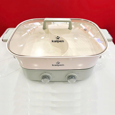 Bếp Nướng Lẩu Hai Ngăn Đa Năng Kalpen 6.5L PP66 Công Suất 2200W - Hàng Chính hãng