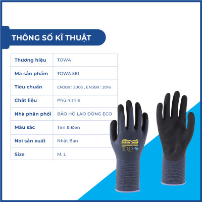 Găng tay đa dụng, chống dầu ôm tay thoải mái Towa 581
