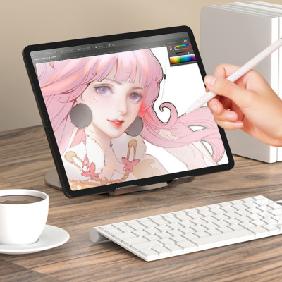 Kệ đỡ giá đỡ đế tản nhiệt cho máy tính bảng hợp kim nhôm gấp gọn xoay 360 độ nhiều nấc độ cao K1 - Hàng chính hãng