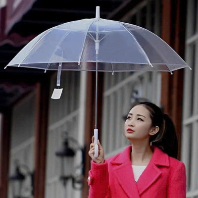 Dù Che Mưa Trong Suốt Thời Trang Tiện Lợi - Ô Che Mưa Cầm Tay Gấp Gọn Phụ Kiện Chụp Ảnh 