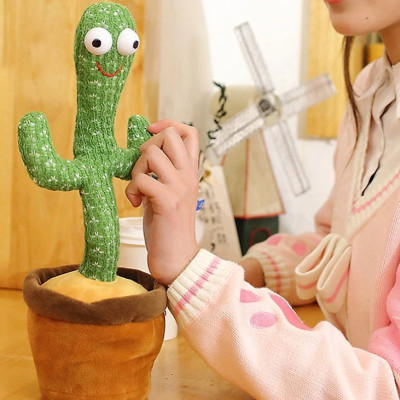 Cây xương rồng KG72 nhồi bông có nhạc, biết nhảy biết múa và nhại tiếng, dễ dàng sử dụng và an toàn cho bé có nhạc 120b- Hàng chính hãng