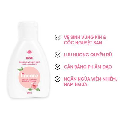 Dung dịch vệ sinh phụ nữ và cốc nguyệt san Lincare Rose
