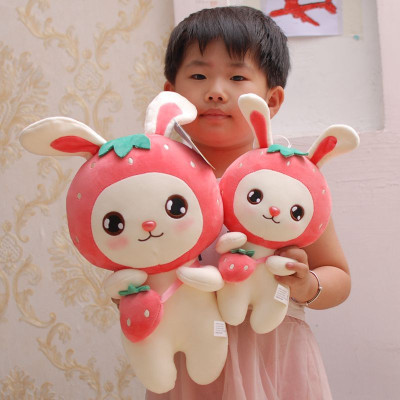 Gấu bông thỏ đầu trái cây đeo túi siêu mềm dễ thương (40cm) vải miniso mềm mại êm ái hàng cao cấp, an toàn cho trẻ nhỏ